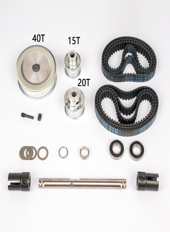MOSHNOLY Aluminum Belt Drive System for Center Differential for for Arrma 6S 1/7 Limitless V2, Pulley 5MM Transmission Belt Kit Upgrade,Modular Drive Train Belt Speed Run Spur Gear Input Replace Part RC Scale - Image 5